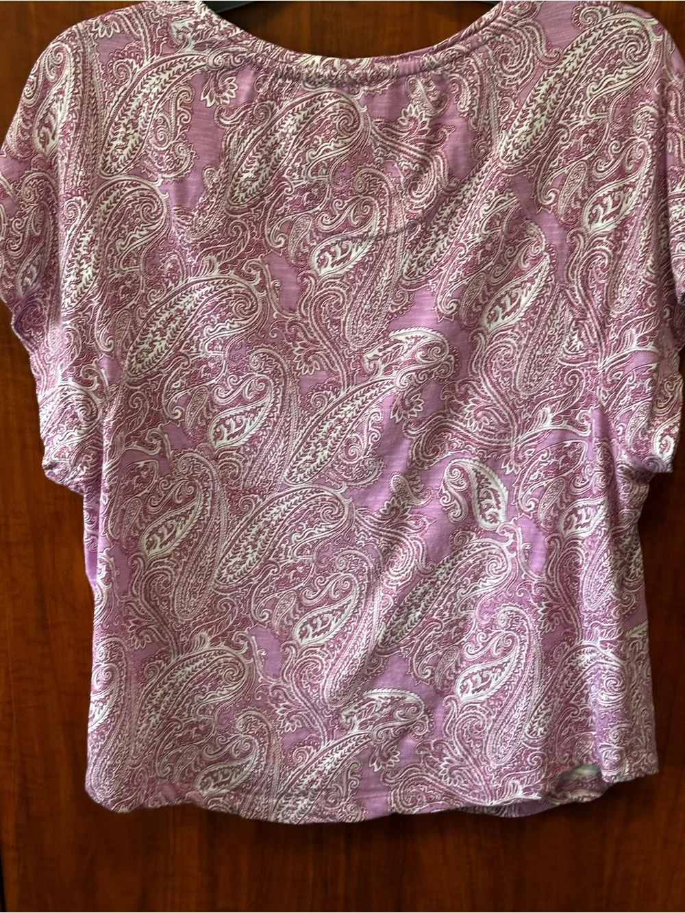 Chico's Pink Paisley Short-Sleeve Women's Top Size 2